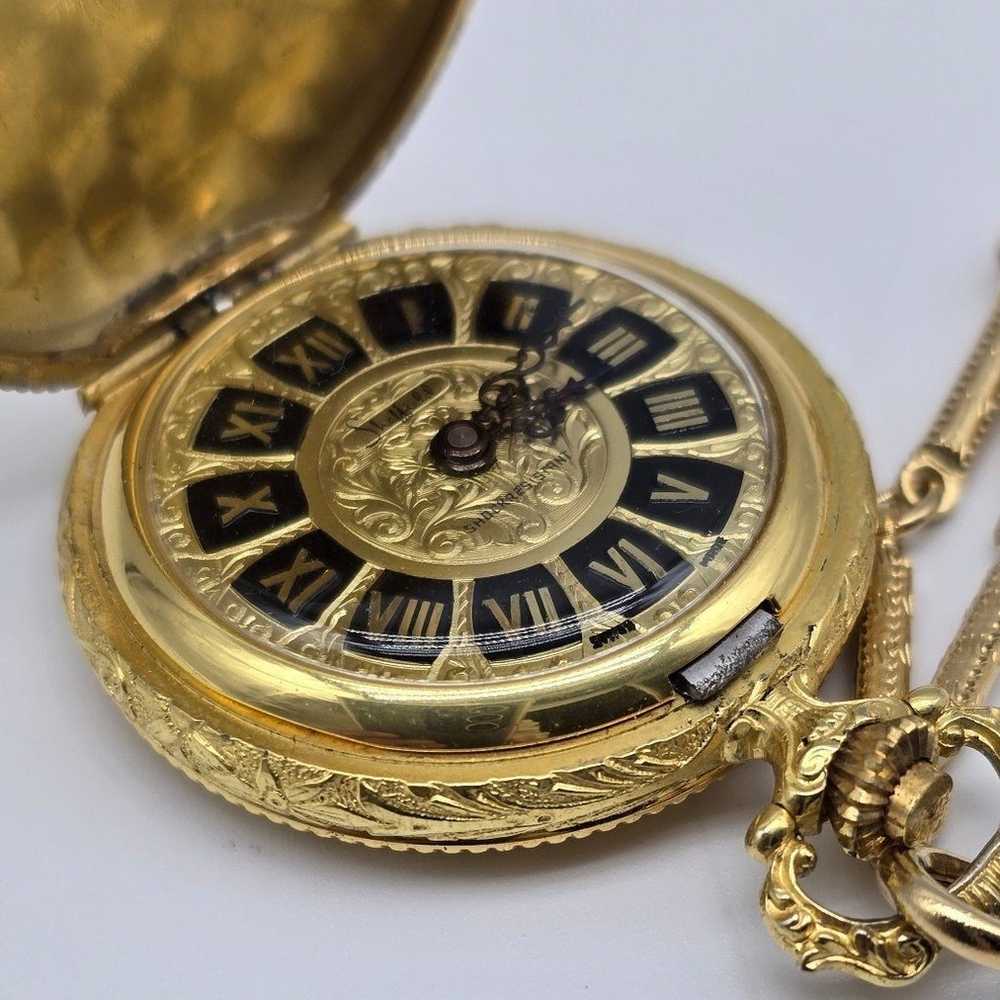 Sheffield Hand  Gold tone Cameo Case Watch Pendan… - image 1