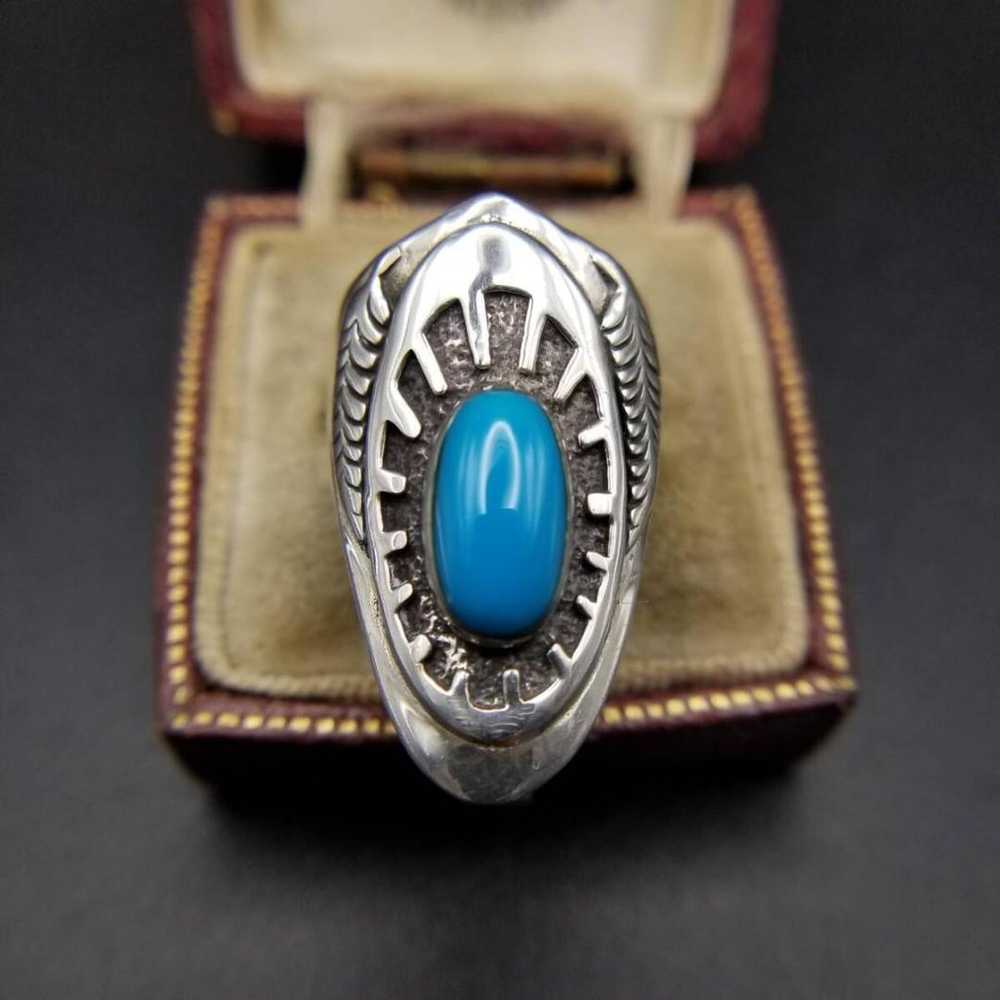 Ben Nighthorse Campbell Turquoise Feather Tribal … - image 2