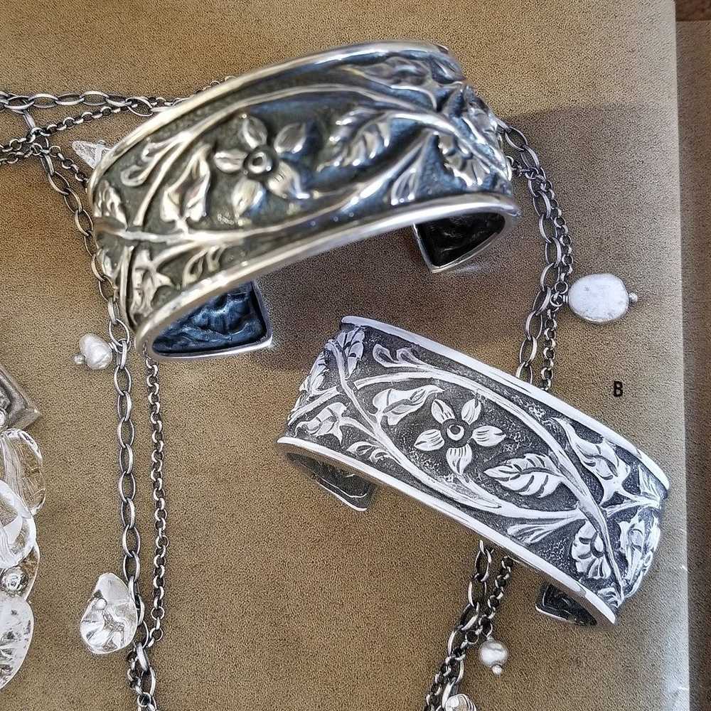 RARE Silpada Sterling Silver Cuff Bracelet - image 9