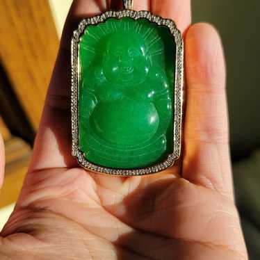 Jade buddha pendant - image 1