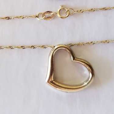 10K Gold Heart Necklace - image 1