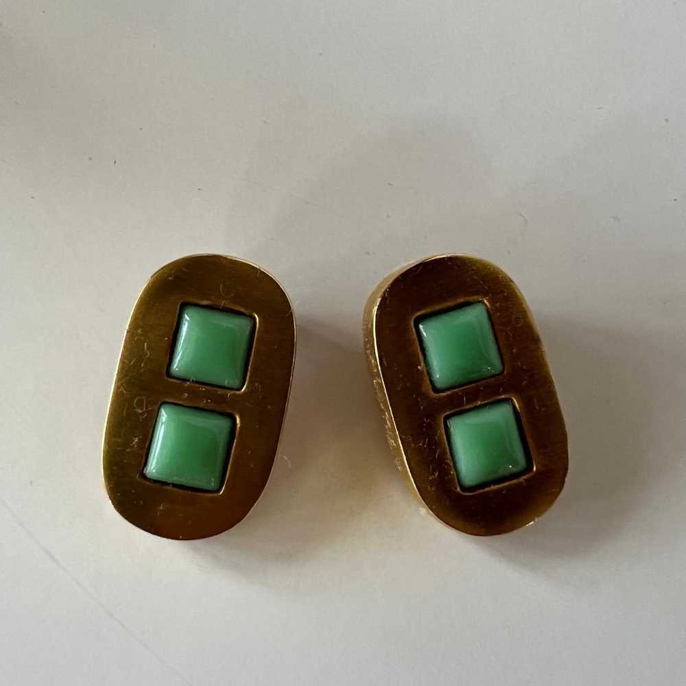 Vintag Pierre Cardin gold clip on earrings - image 1