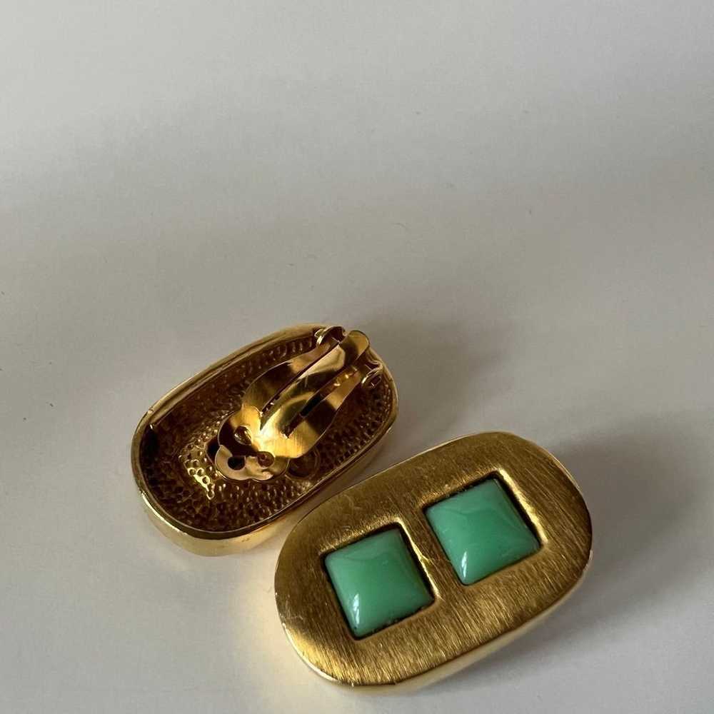 Vintag Pierre Cardin gold clip on earrings - image 3