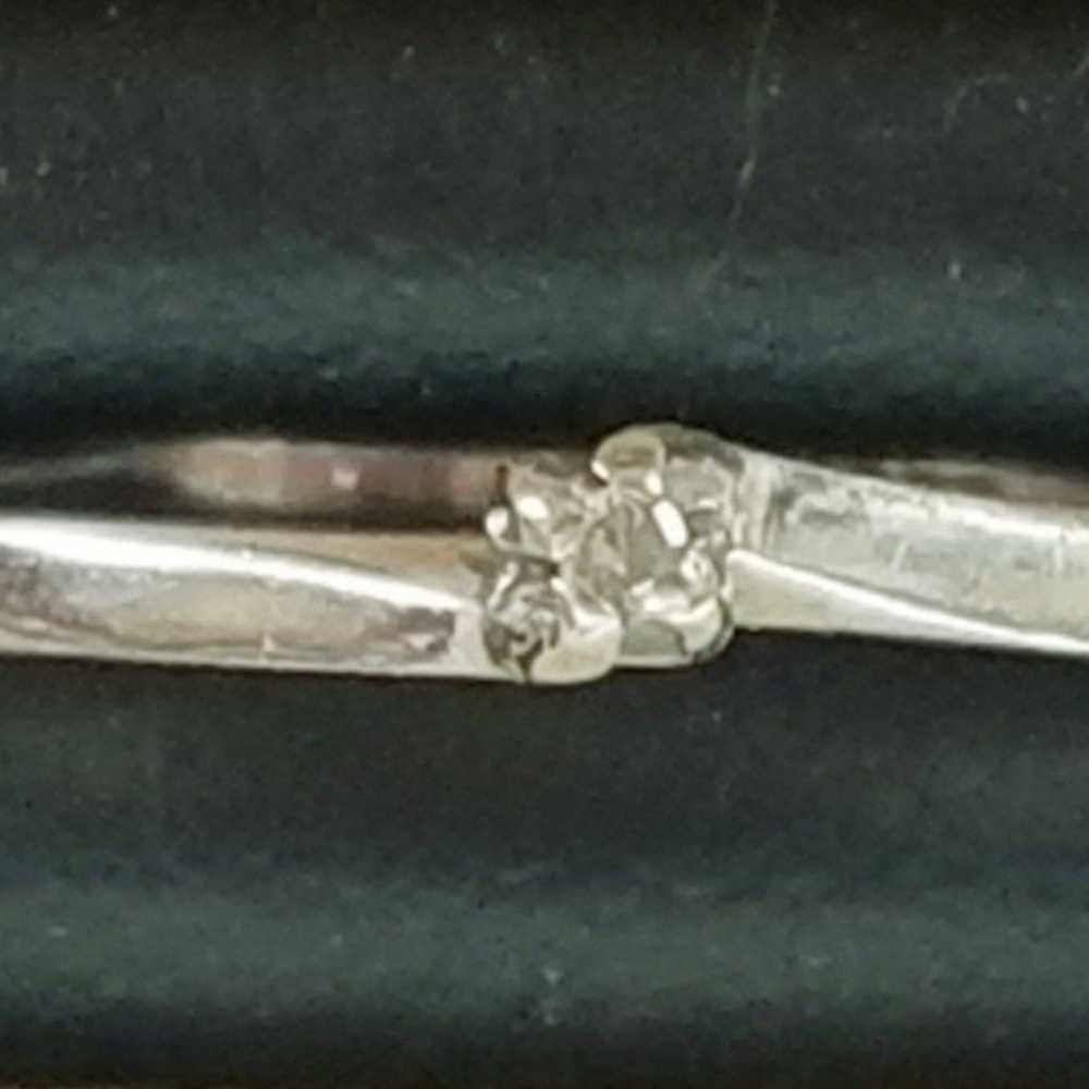 14K White Gold Diamond Ring - image 1