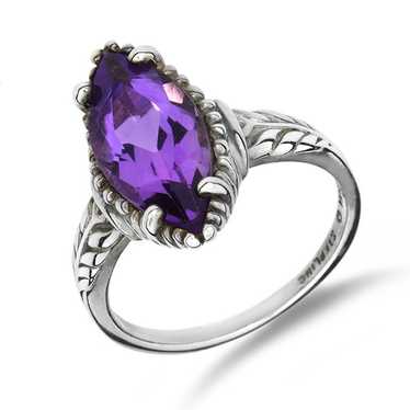 Vintage Kabana Sterling Silver Amethyst Ring