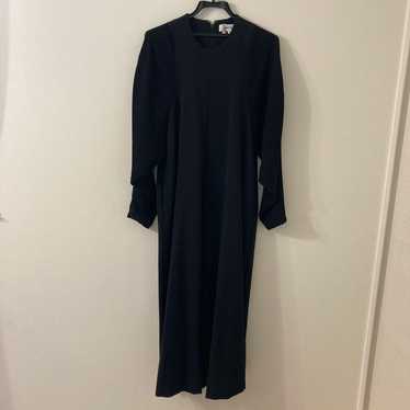 ENFOLD Black Long Sleeve Long Dress