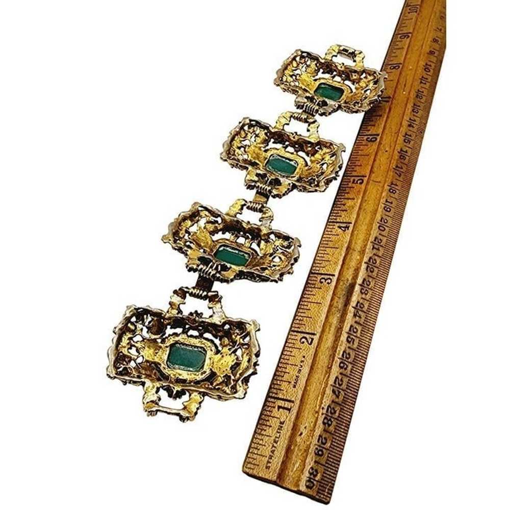 Vintage Selro Style Wide Elaborate Panel Bracelet… - image 4