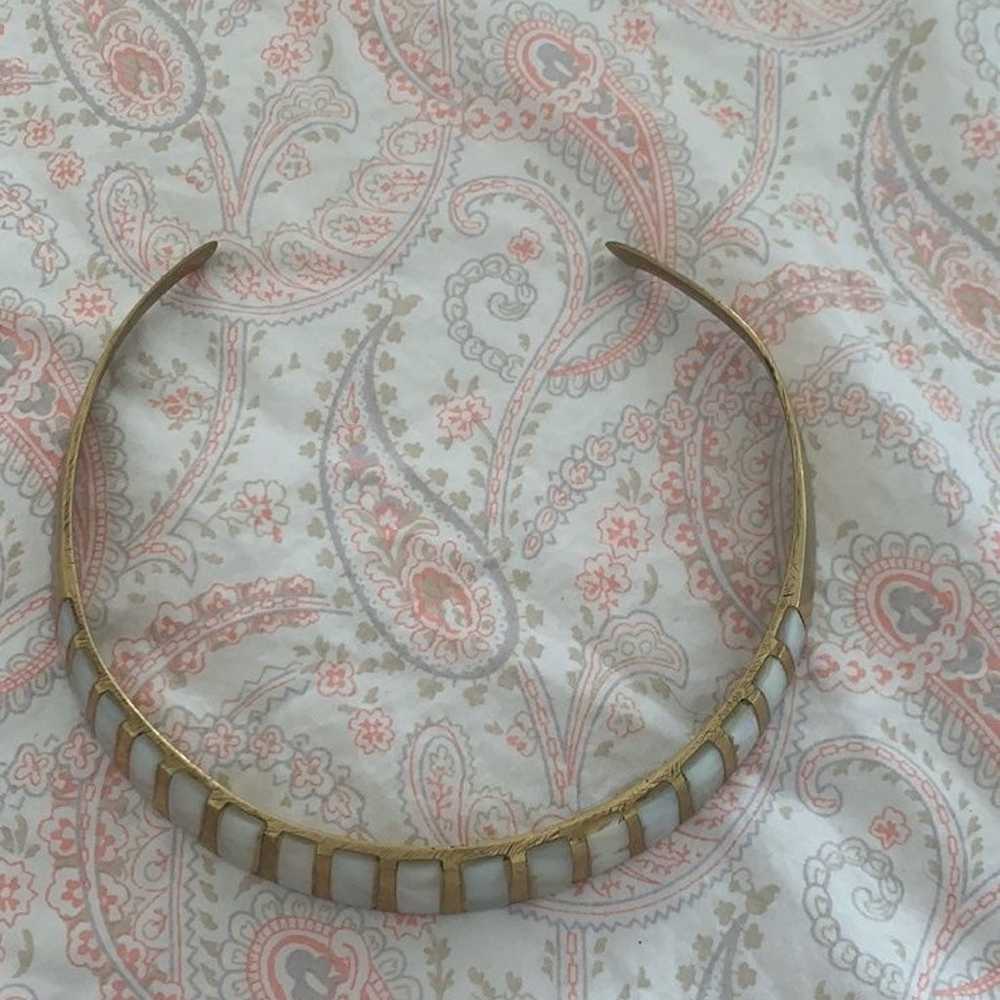 Mother Of Pearl Vintage Choker-Necklace - image 6