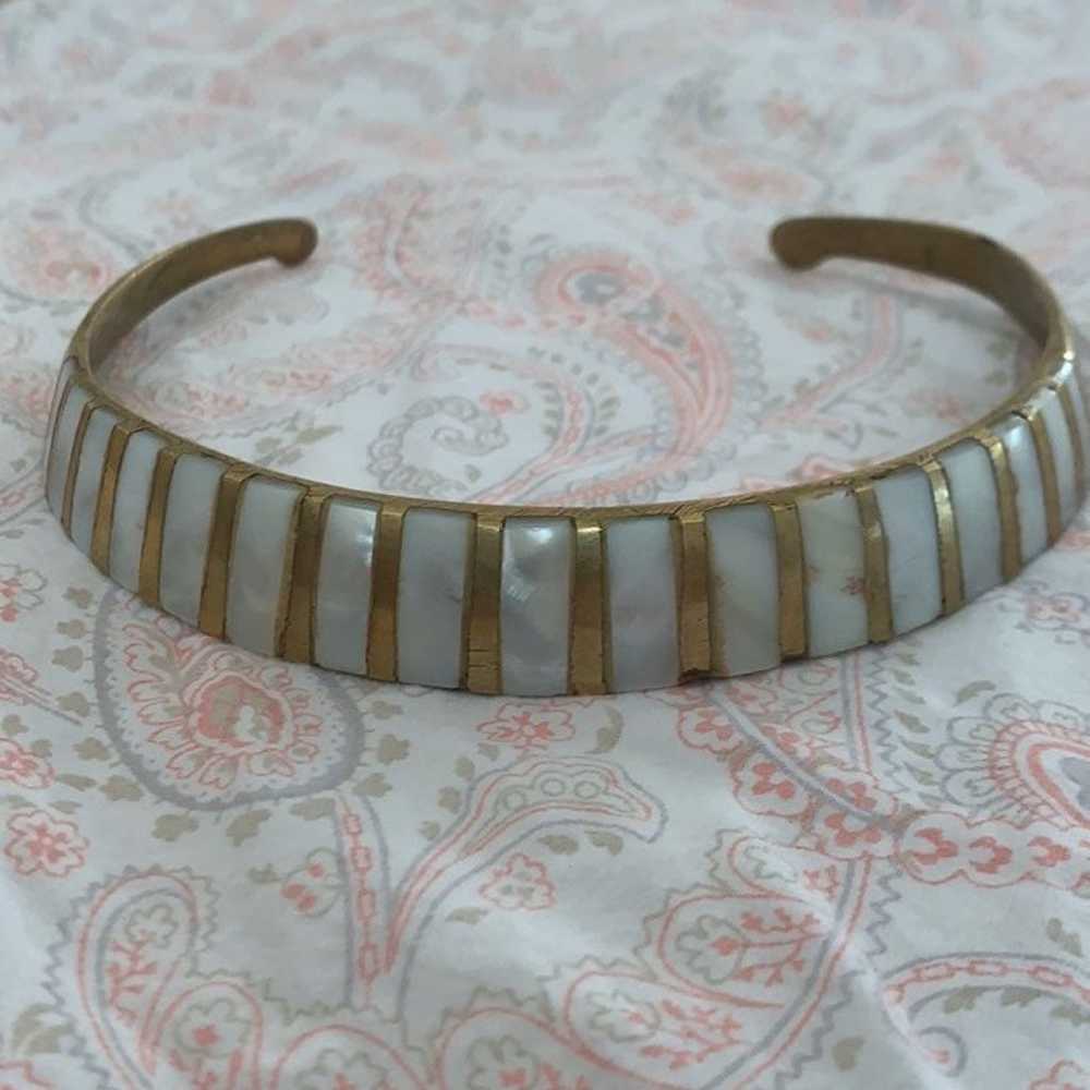 Mother Of Pearl Vintage Choker-Necklace - image 8