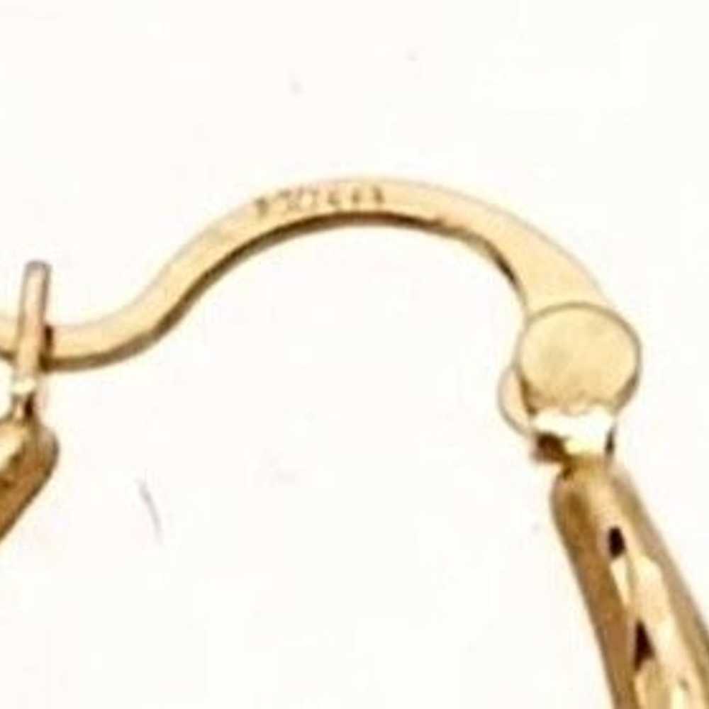 14K Gold Hoop Earrings - image 4