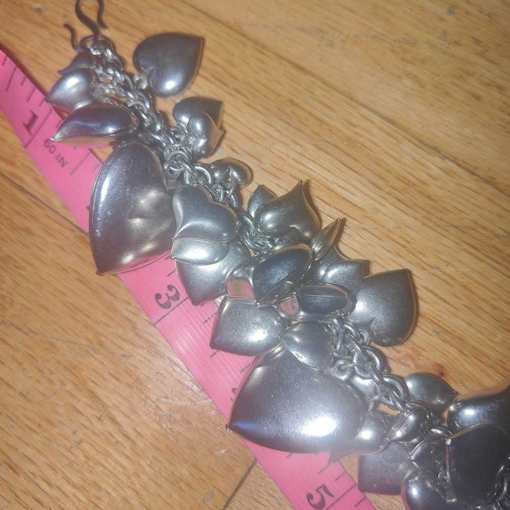 Vintage Rara Cluster Hearts Necklace - image 10