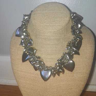 Vintage Rara Cluster Hearts Necklace - image 1