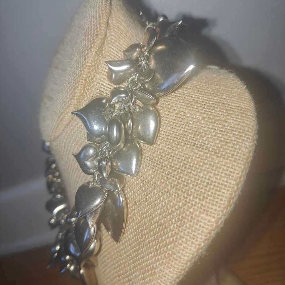 Vintage Rara Cluster Hearts Necklace - image 6