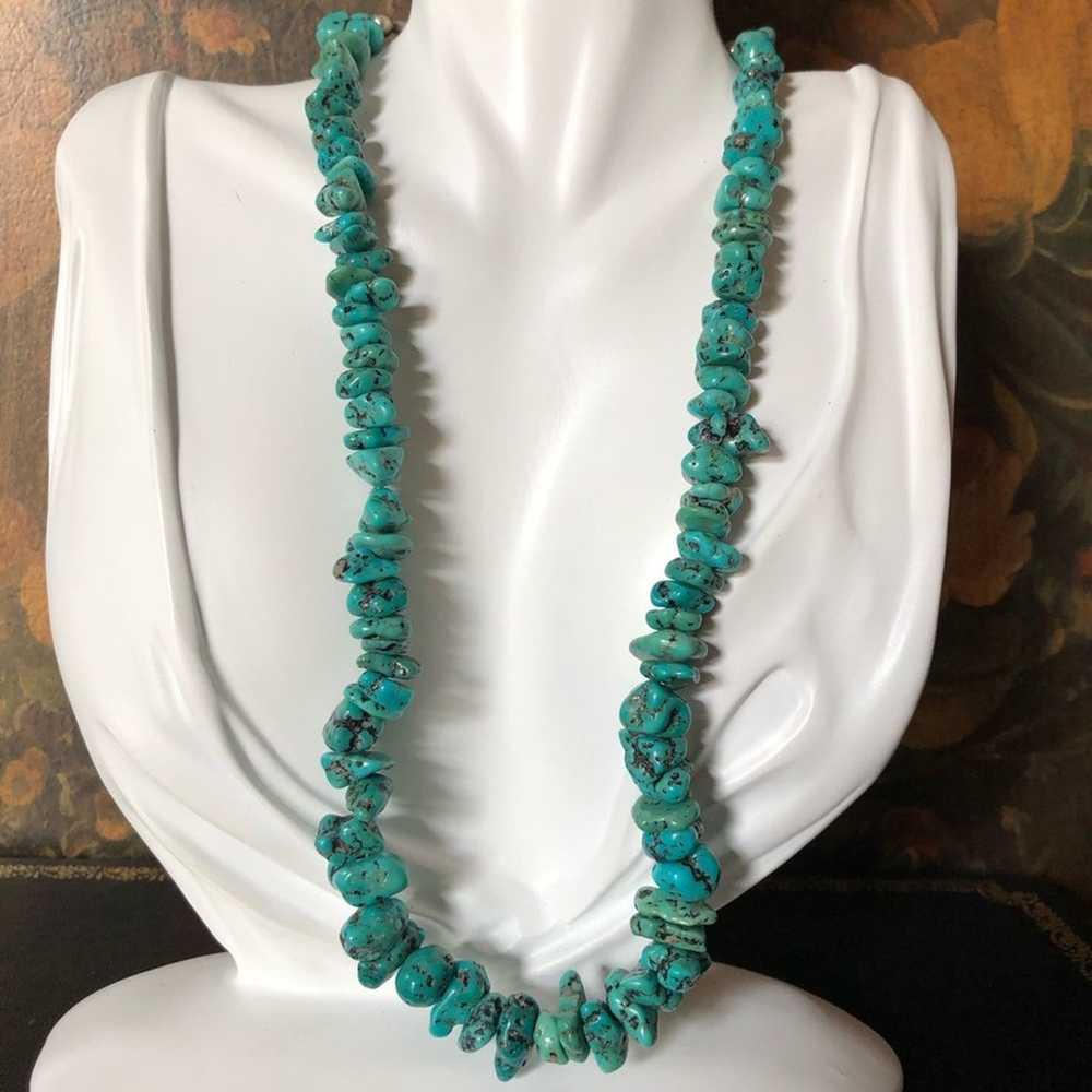 Vintage Genuine Turquoise Necklace - image 2