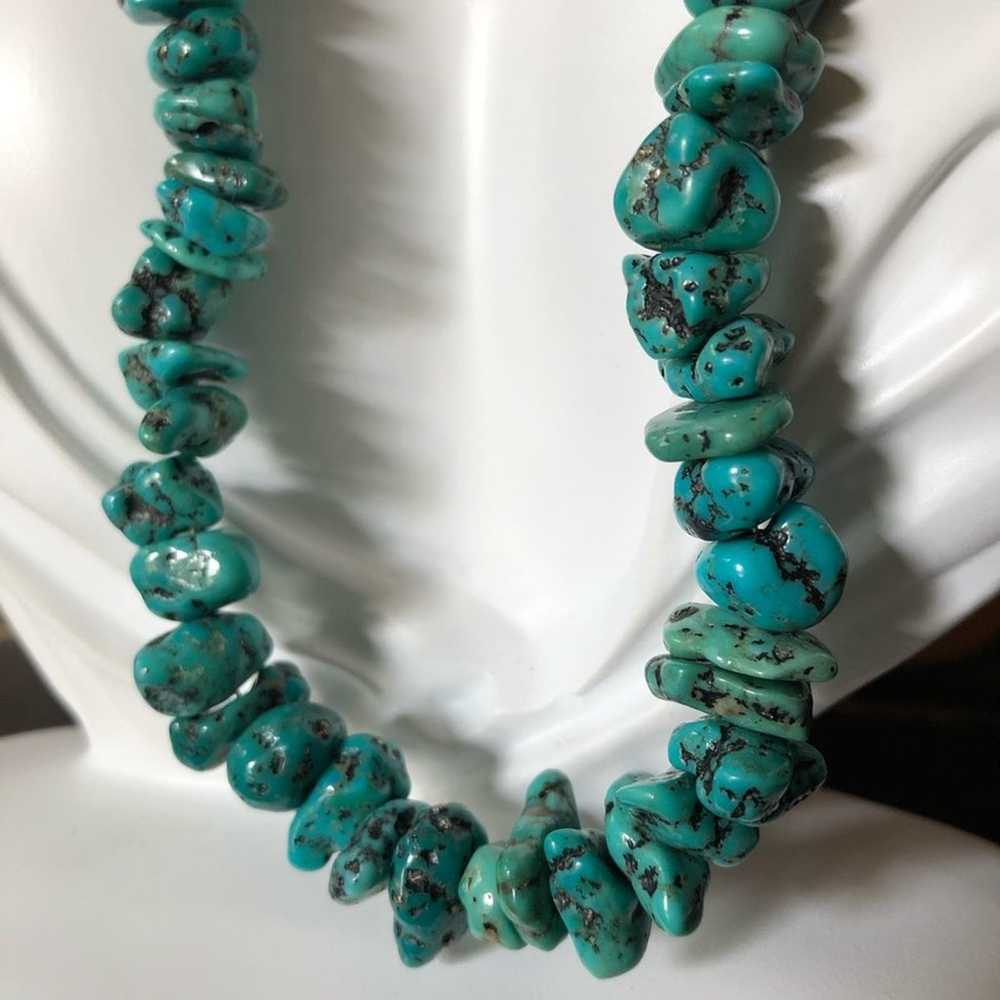 Vintage Genuine Turquoise Necklace - image 3