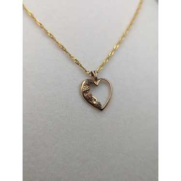 10k Black Hills Gold Heart Pendant. 10k Heart Vin… - image 1