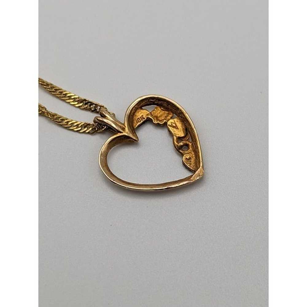 10k Black Hills Gold Heart Pendant. 10k Heart Vin… - image 4