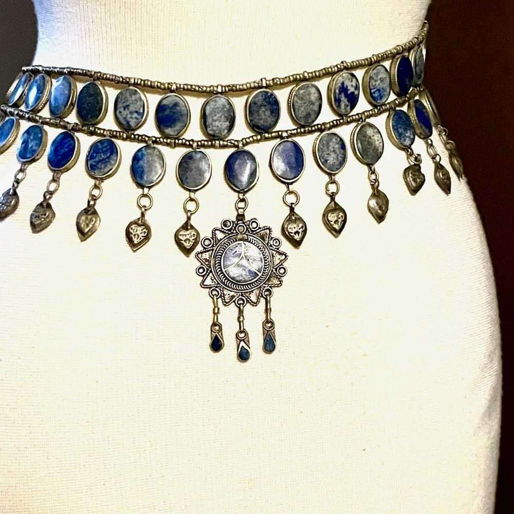 Belly Dancing Lapis 36” Belt - image 1