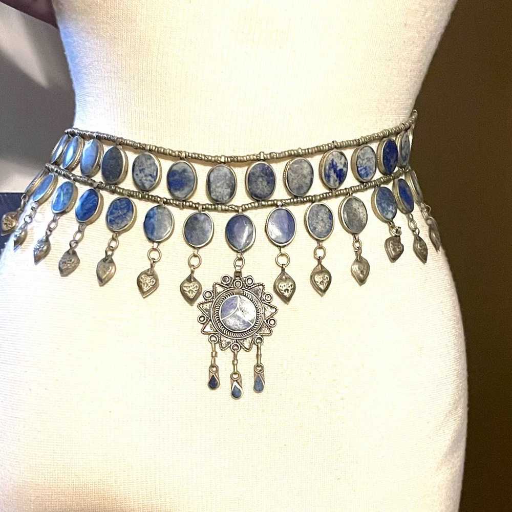 Belly Dancing Lapis 36” Belt - image 6