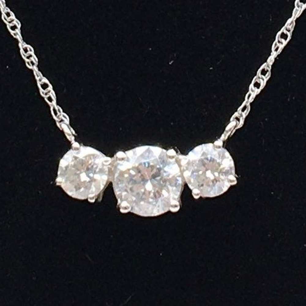 Vintage 14k Gold CZ diamond Necklace - image 1