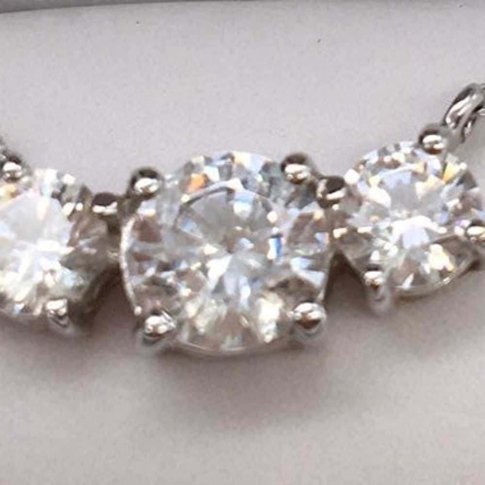 Vintage 14k Gold CZ diamond Necklace - image 2