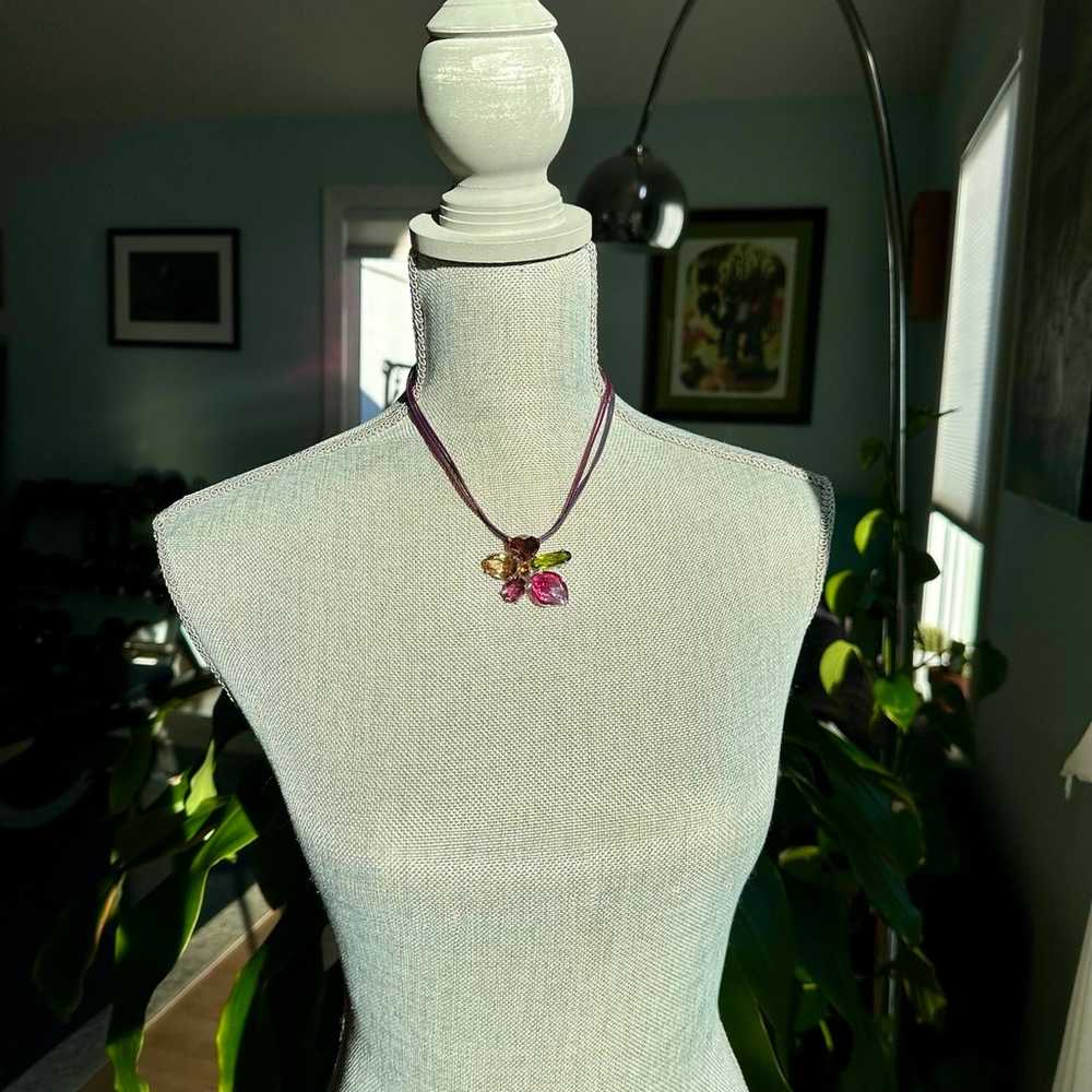 Vintage Swarovski Crystal Flower Heritage Pendant… - image 4