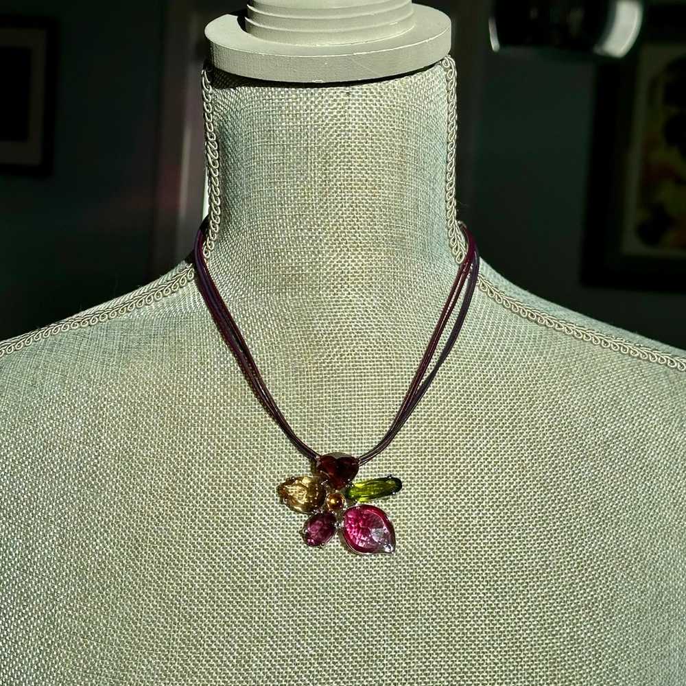 Vintage Swarovski Crystal Flower Heritage Pendant… - image 7