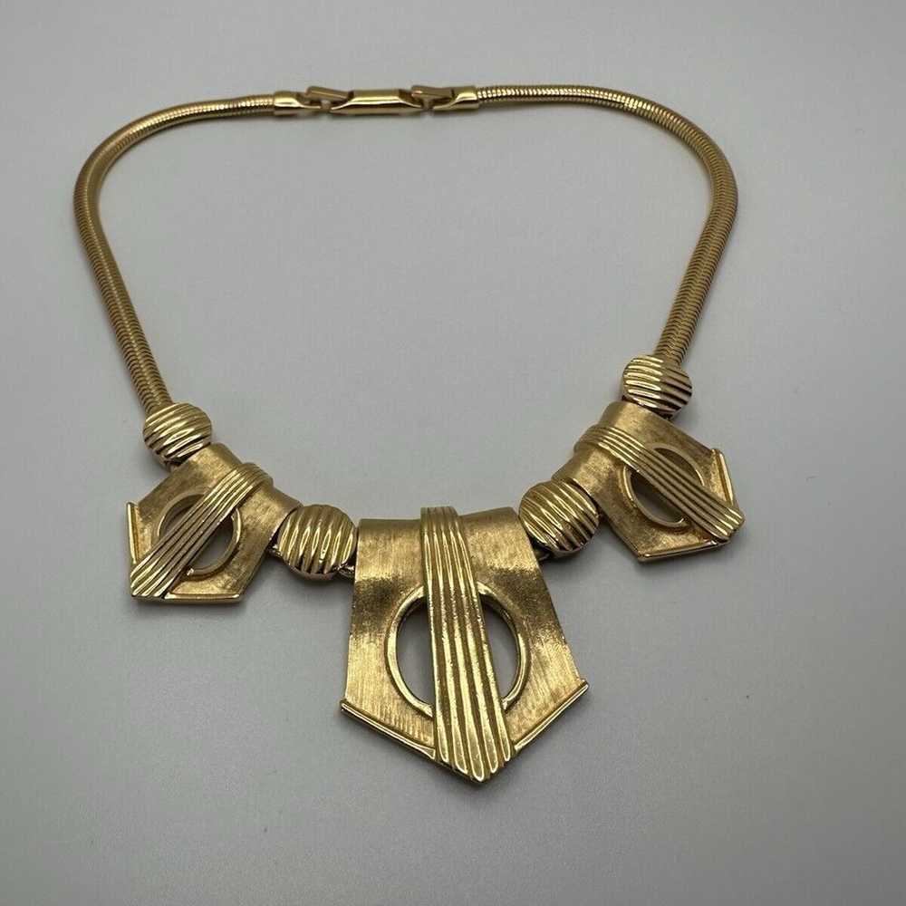 Vintage Crown Trifari Gold Necklace Museum Qualit… - image 6