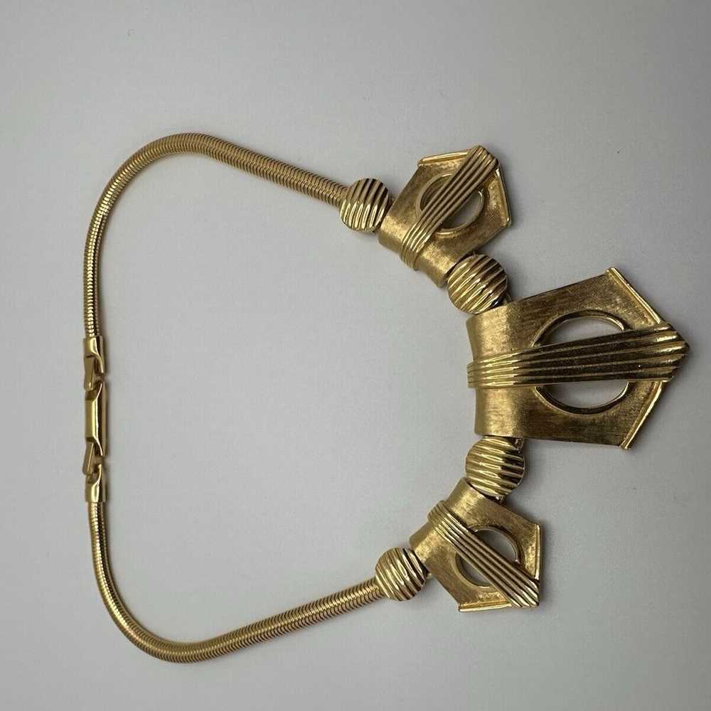 Vintage Crown Trifari Gold Necklace Museum Qualit… - image 7