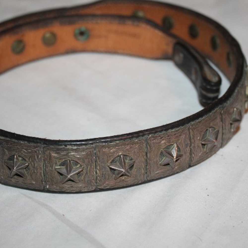 Vintage Handtooled Sterling Overlay Falvey Concho… - image 4