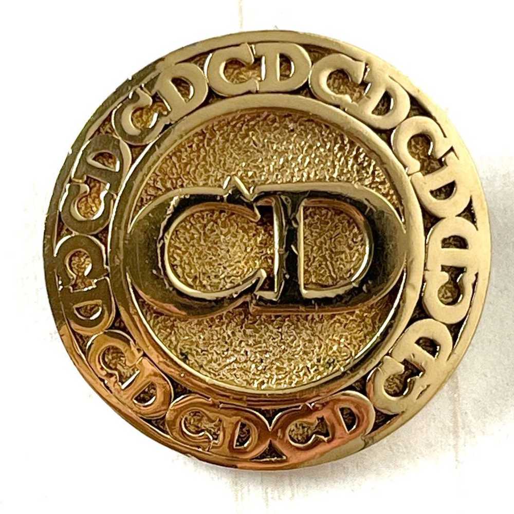 Christian Dior Logo Brooch Accessory Gold - image 3