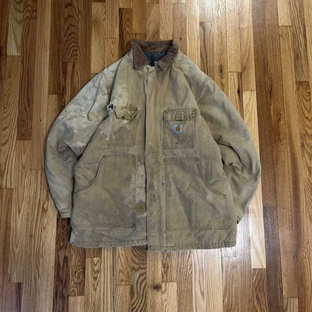 Carhartt × Vintage Heavyweight carhartt jacket si… - image 1