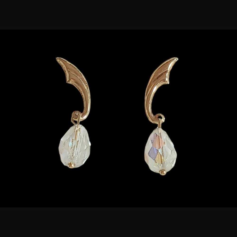 Vintage 14k Opalite Marked Drop Dangle Tear Drop … - image 11