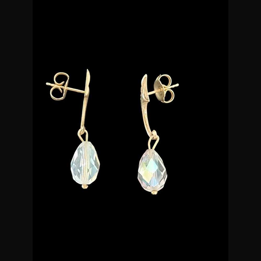 Vintage 14k Opalite Marked Drop Dangle Tear Drop … - image 12