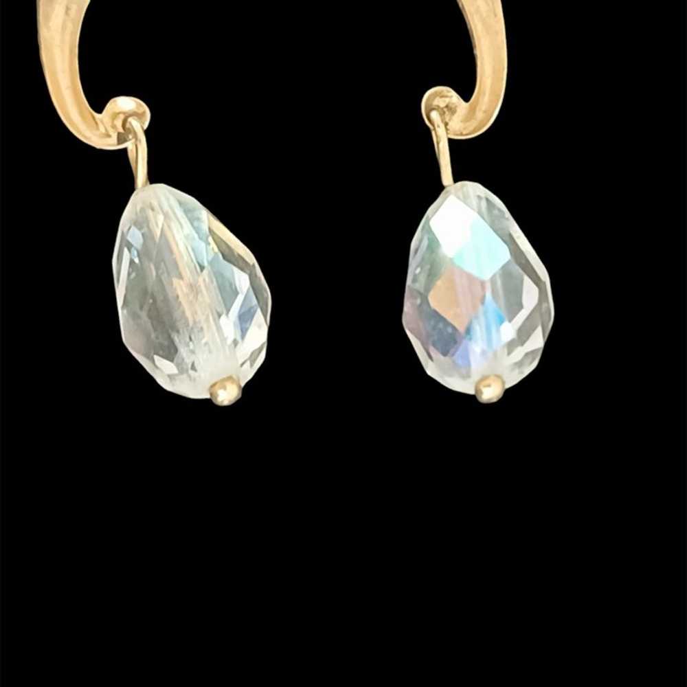 Vintage 14k Opalite Marked Drop Dangle Tear Drop … - image 7