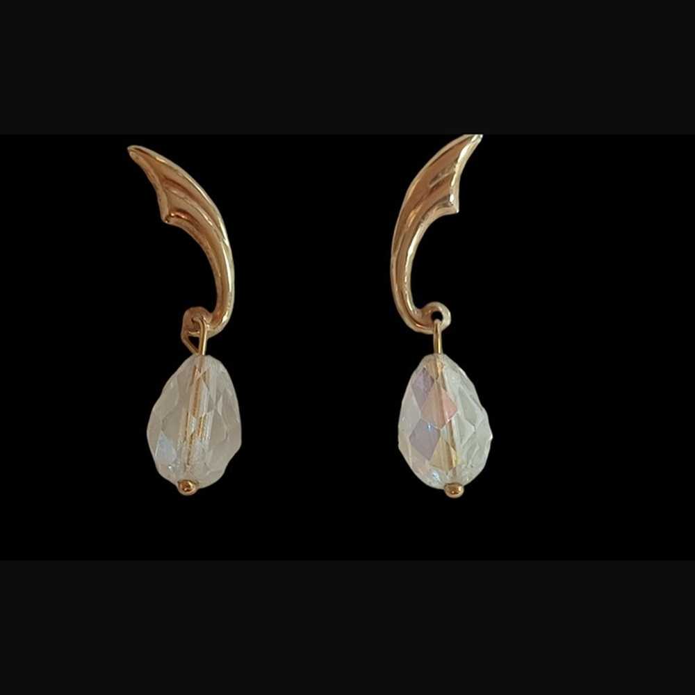 Vintage 14k Opalite Marked Drop Dangle Tear Drop … - image 9