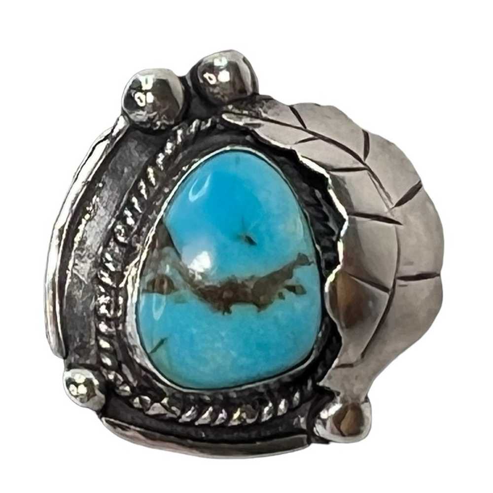 Vintage Sterling Silver .925 Turquoise Navajo 196… - image 1