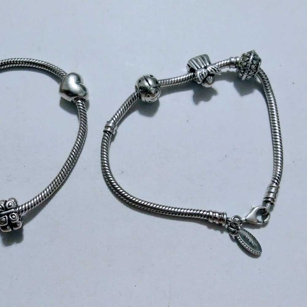 Vtg 925 ALE Pandora Bracelets w Charms - image 2