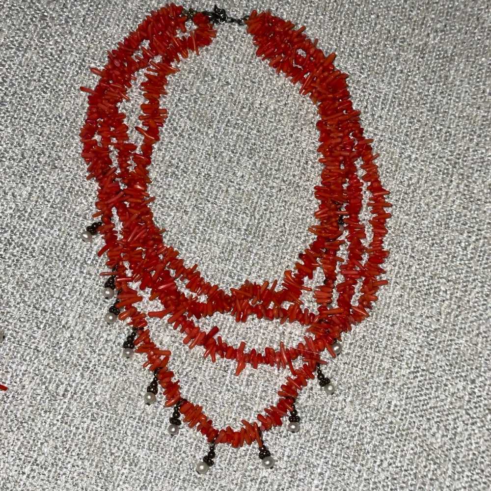 Coral Necklace & bracelet - image 4