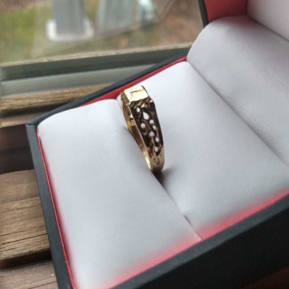 10K Yellow Gold Ring Letter L Size 5 - image 3