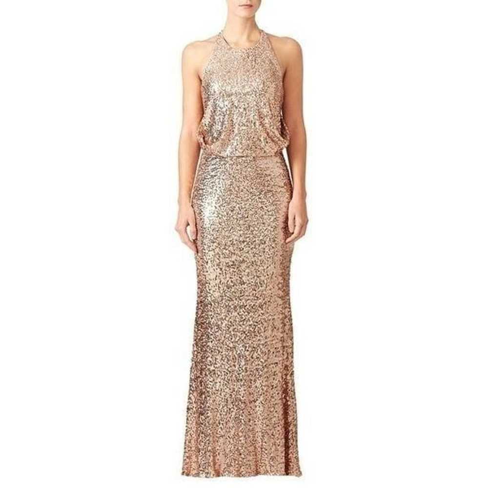 Badgley Mischka Maria Gown in Blush 16 Womens Lon… - image 1