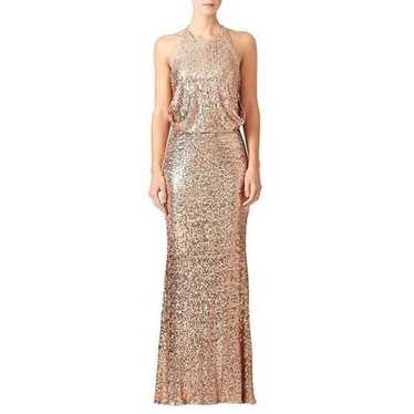 Badgley Mischka Maria Gown in Blush 16 Womens Lon… - image 1