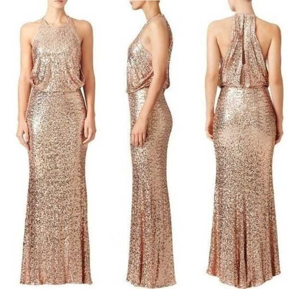 Badgley Mischka Maria Gown in Blush 16 Womens Lon… - image 3