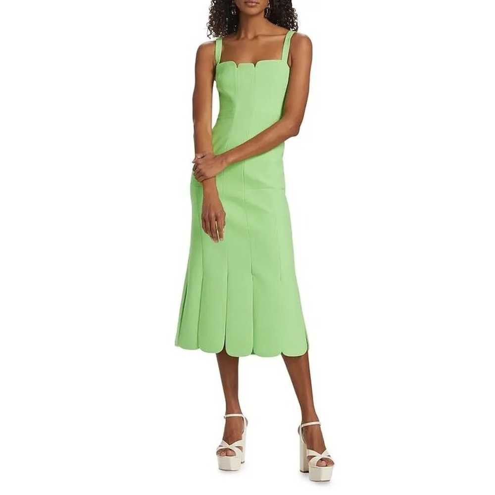 Alexis Dalia Split Scallop Green Sleeveless Midi … - image 1