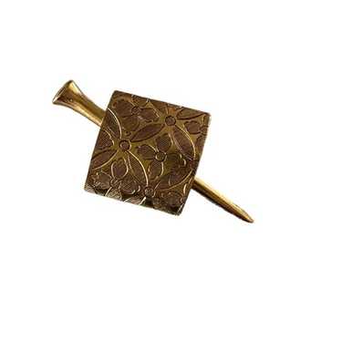 KENZO Paris Vintage Gold Floral Brooch Pin - image 1