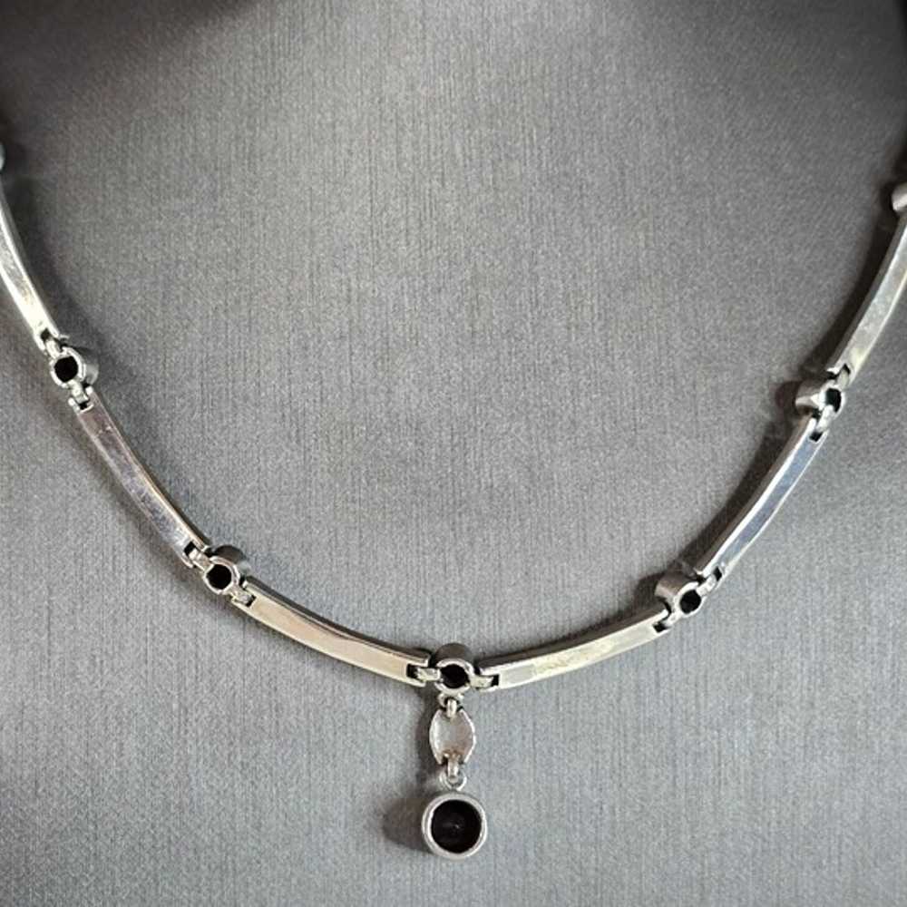 Womens Vintage Estate Sterling Silver Modernist N… - image 3