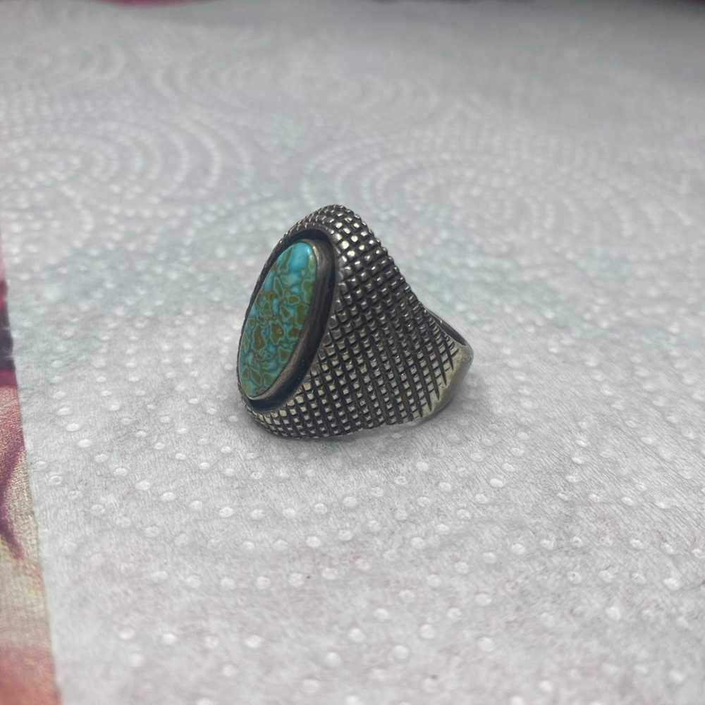 Vintage 925 sterling turquoise ring - image 2