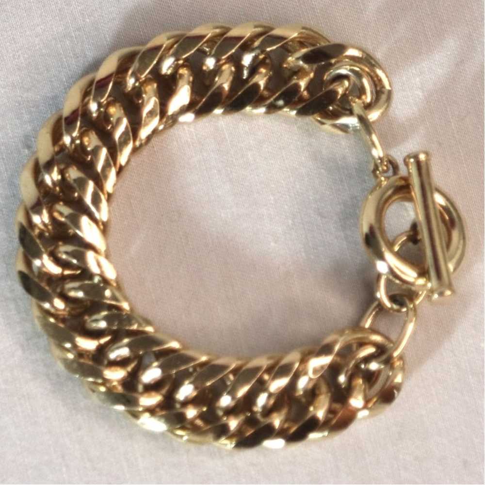 Givenchy Chunky Curb Chain Bracelet Gold Plated T… - image 3