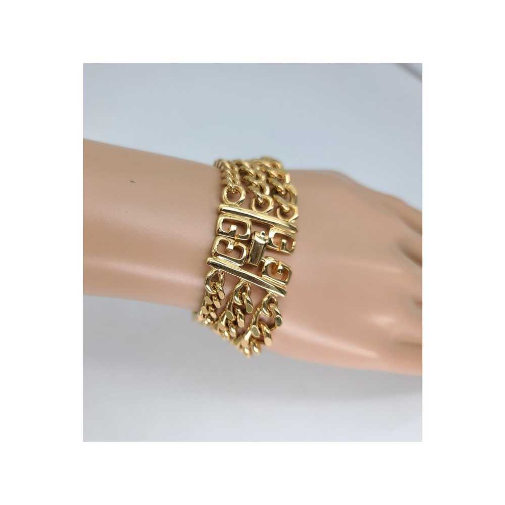 Vintage 1970-80s GIVENCHY 3 Curb Chain Link Brace… - image 1