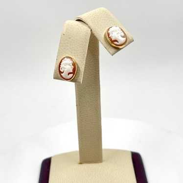 Vintage Cameo earrings in 14k gold - image 1